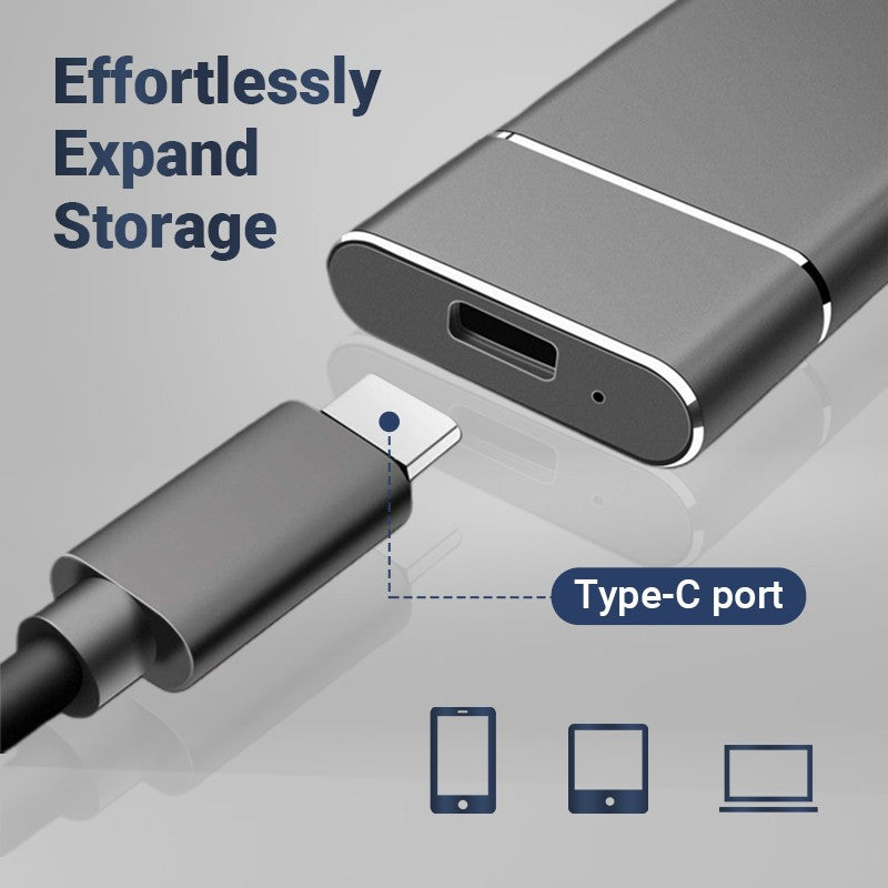 Portable 16TB SSD External Hard Drive