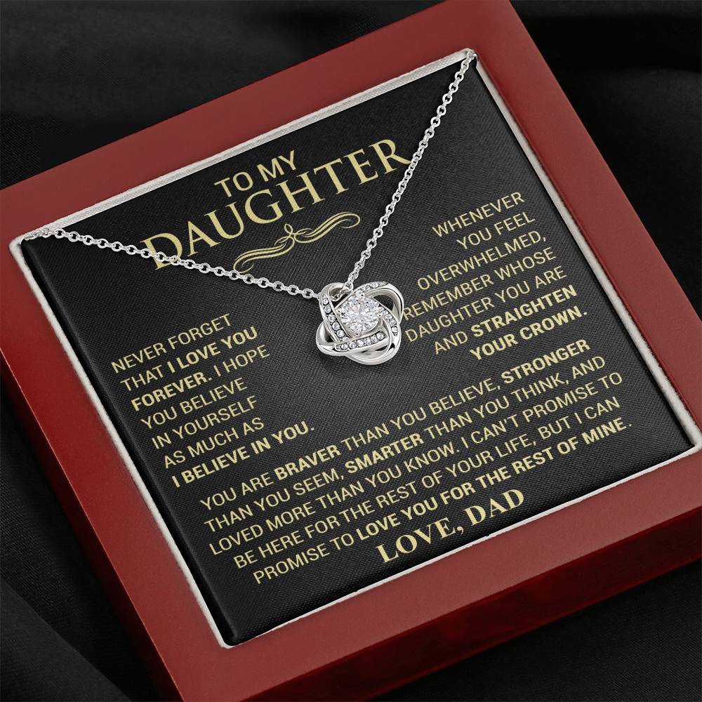 To My Daughter | Necklace with Love Knot